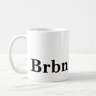 Bourbon lover black and white coffee mug