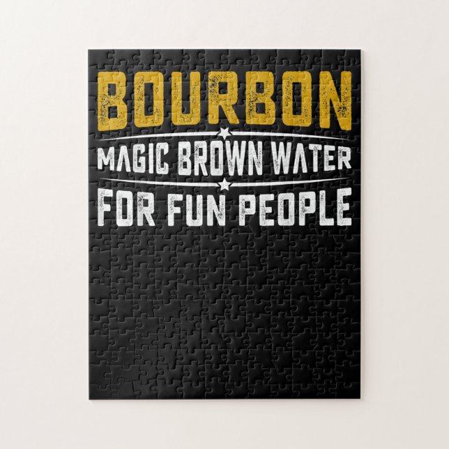 Bourbon Magic Brown Water Fun People - Whiskey Jigsaw Puzzle (Vertical)