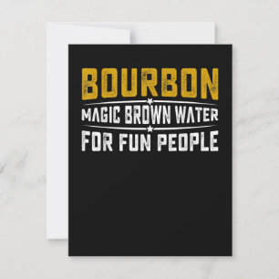 Bourbon Magic Brown Water Fun People - Whiskey Thank You Card