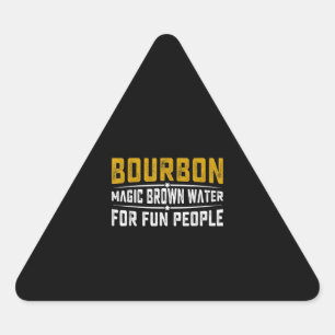 Bourbon Magic Brown Water Fun People - Whiskey Triangle Sticker