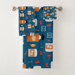 Bourbon Pattern Bath Towel Set