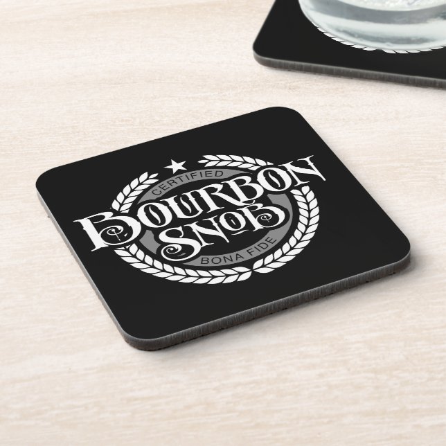 Bourbon Snob - funny whiskey drinker Coaster (Left Side)