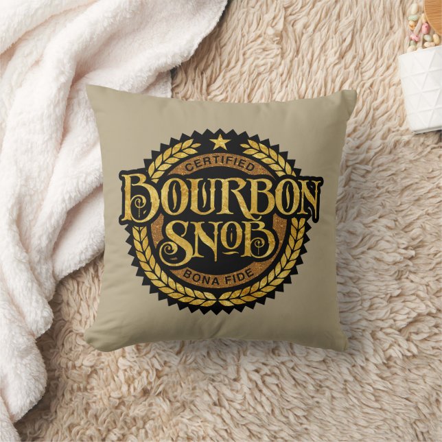 Bourbon Snob - funny whiskey drinker Cushion (Blanket)