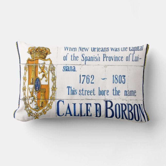Bourbon St Tile Mural Lumbar Cushion (Front)