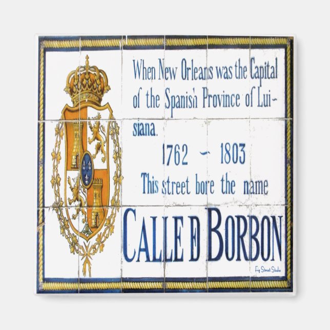 Bourbon St. Tiles Magnet (Front)