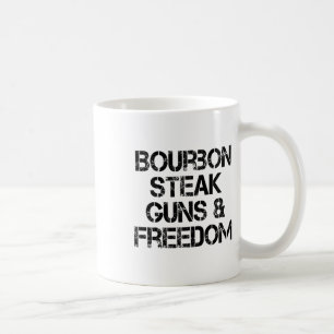 Bourbon Steak Guns And Freedom Usa Flag Whiskey Pa Coffee Mug