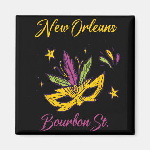 Bourbon Street French Quarter New Orleans Mardi Gr Magnet