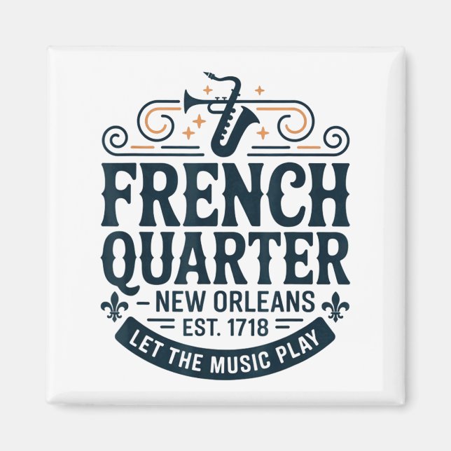 Bourbon Street French Quarter New Orleans Mardi Gr Magnet (Front)