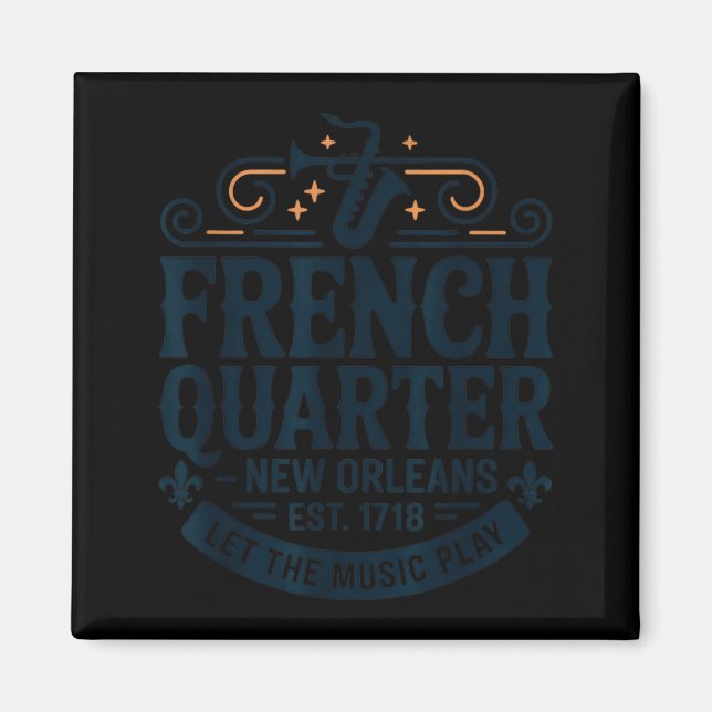 Bourbon Street French Quarter New Orleans Mardi Gr Magnet (Front)