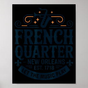 Bourbon Street French Quarter New Orleans Mardi Gr Poster