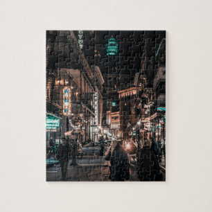 Bourbon Street New Orleans French Quarter Art Jigsaw Puzzle