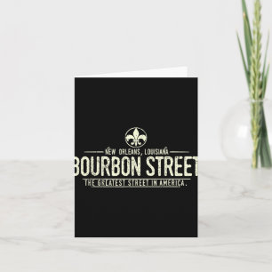 Bourbon Street New Orleans Louisiana Distressed  Card