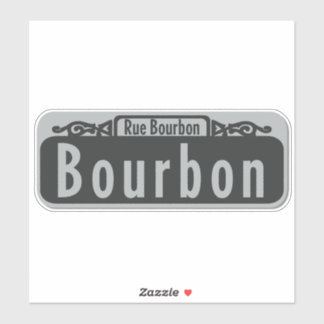 Bourbon Street (Rue Bourbon) Sign Sticker