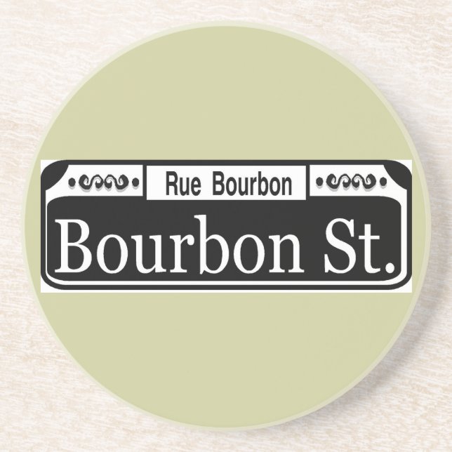 Bourbon Street Sign Coaster (Front)