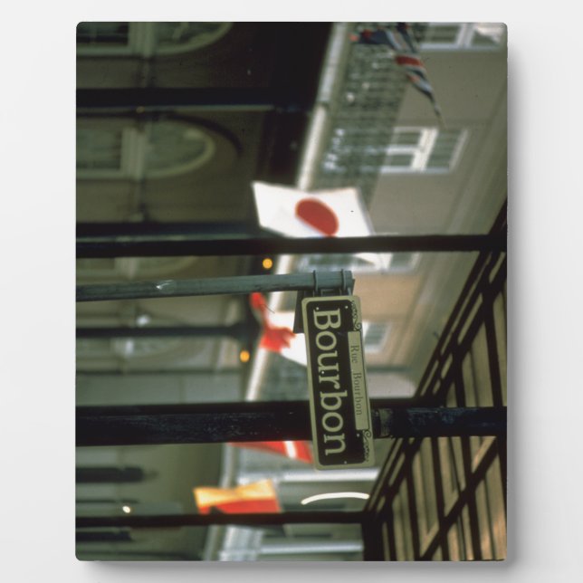 Bourbon Street Sign in New Orleans Plaque (Front)