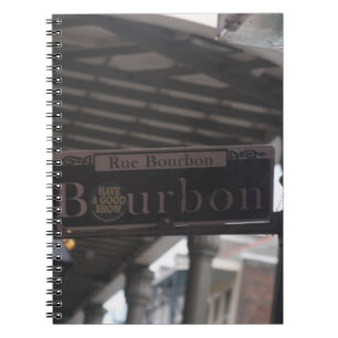 Bourbon Street Sign  Notebook