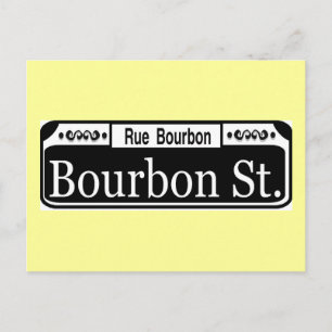 Bourbon Street Sign Postcard