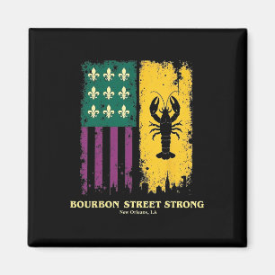 Bourbon Street Strong New Orleans Pride Crawfish M Magnet