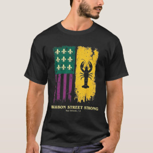 Bourbon Street Strong New Orleans Pride Crawfish M T-Shirt