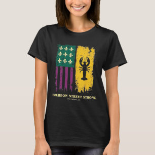 Bourbon Street Strong New Orleans Pride Crawfish M T-Shirt