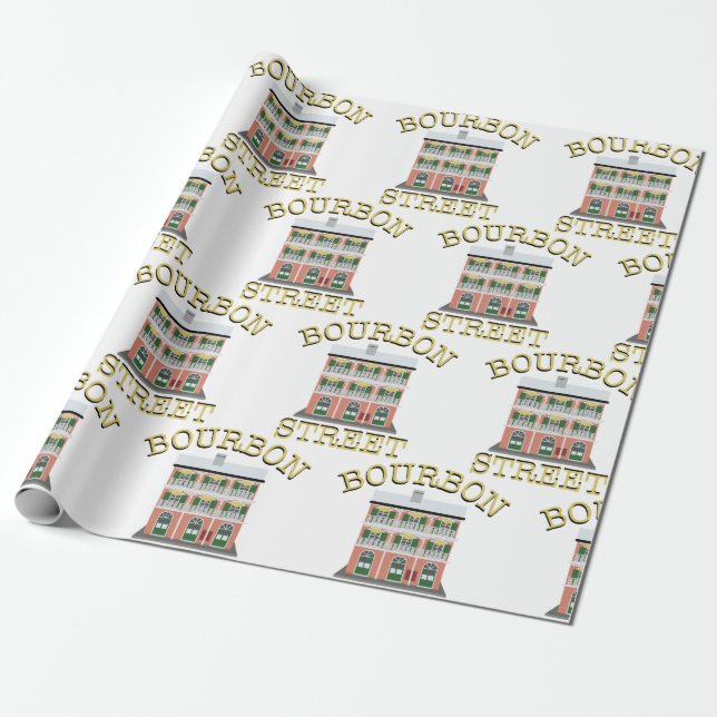 Bourbon Street Wrapping Paper (Unrolled)