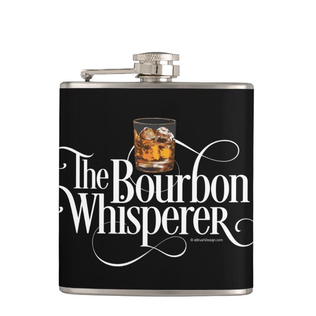 Bourbon Whisperer Hip Flask (Front)