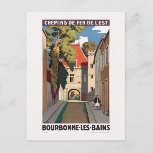 Bourbonne-les-Bains Vintage Poster 1930 Postcard
