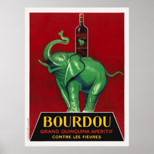 Bourdou Grand Quinquina Apéritif France Vintage Poster