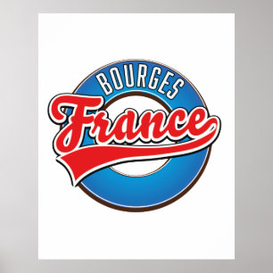 Bourges france vintage logo. poster