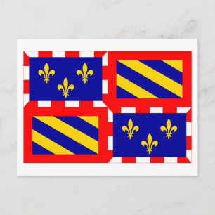 Bourgogne flag postcard