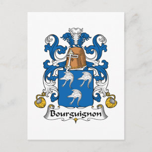 Bourguignon Family Crest Postcard