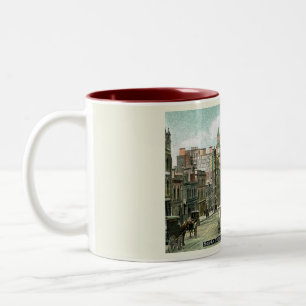 Bourke St., Melbourne, Australia Vintage Style Two-Tone Coffee Mug