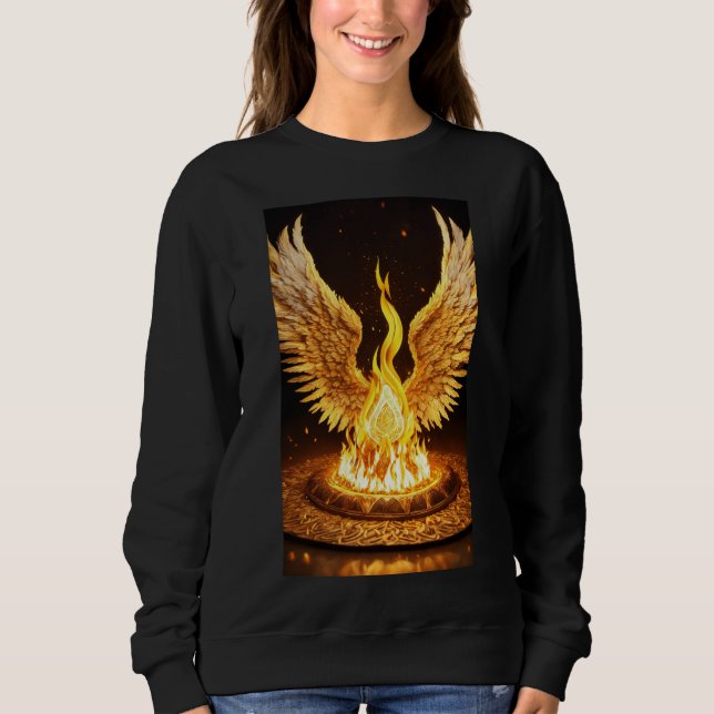 bourn fire with wings sweatshirt (Front)