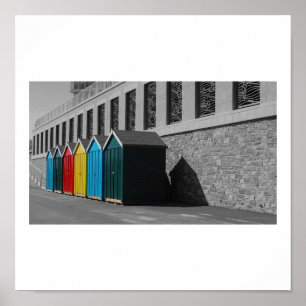 Bournemouth Beach Huts Poster