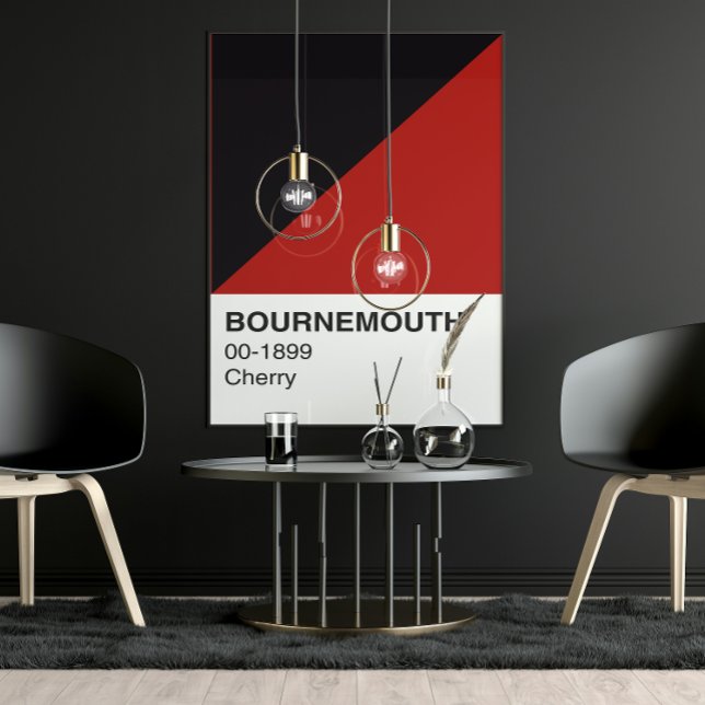 Bournemouth Cherry Red and Black - Full Width Poster (Creator Uploaded)