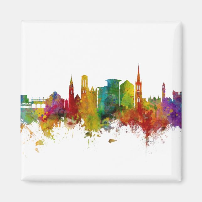 Bournemouth England Skyline Magnet (Front)