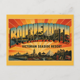 Bournemouth England Victorian Seaside Resort Postcard
