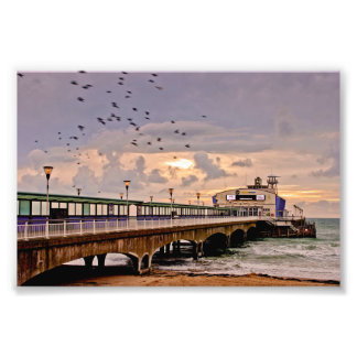 Bournemouth Pier And Beach Dorset England Photo Print