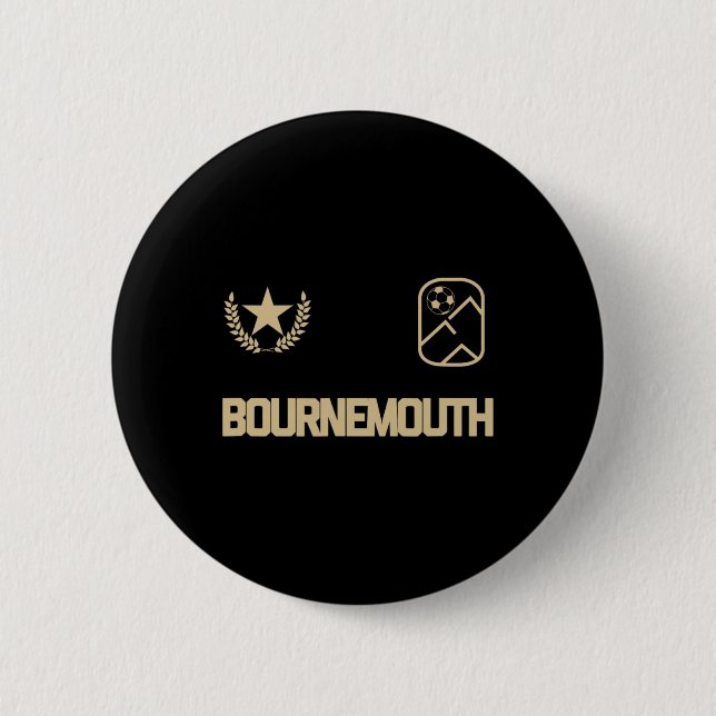 Bournemouth Soccer Jersey  6 Cm Round Badge (Front)