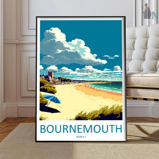 Bournemouth Travel Print Wall Art Bournemouth Wall