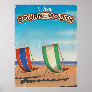 Bournemouth vintage travel poster