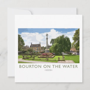 Bourton on the Water Railway Poster Holiday Card