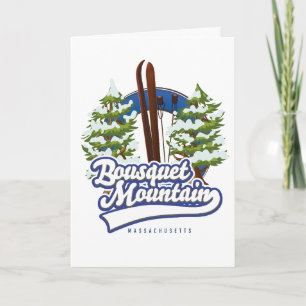 Bousquet Mountain Massachusetts Ski logo Holiday Card