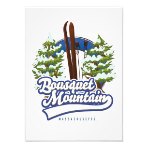 Bousquet Mountain Massachusetts Ski logo  Photo Print