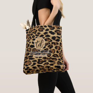 Boutique Branding Leopard Skin Beauty Industry Tote Bag