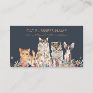 Boutique Cat Hotel Guest Care Business Card