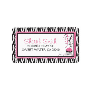 Boutique Chic Cupcake Address Label