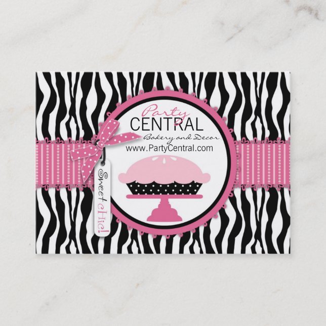 Boutique Chic Pie Bakery Business Card (Front)