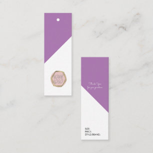 Boutique Clothing Branding Size Logo Purple Hang Mini Business Card