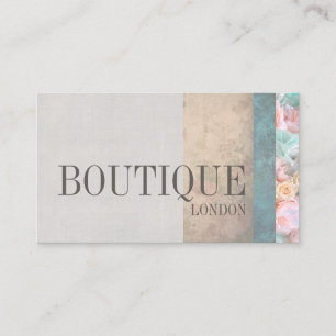 Boutique Fashion Accessories Vintage Flower Linen Business Card